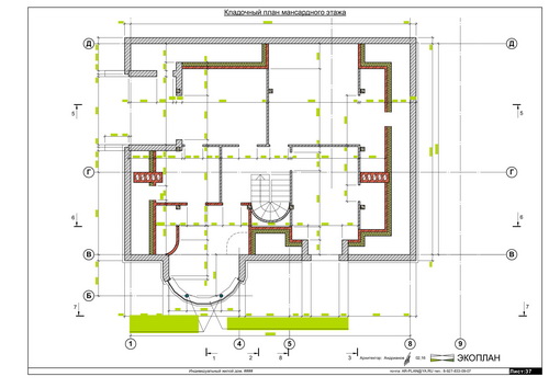 Кладочный план мансардного этажа (1_65)